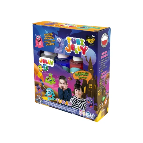 Tuban Σετ Tubi Jelly Τερατάκια για Δημιουργία 3D Φιγούρων Gel σε 3 Χρώματα