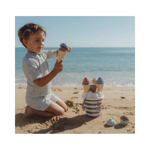 Little Dutch Σετ Κουβαδάκια Παραλίας Ice cream Ocean World Μπλε