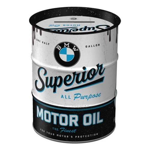 Nostalgic Μεταλλικός Κουμπαράς Oil Barrel BMW Superior Motor Oil