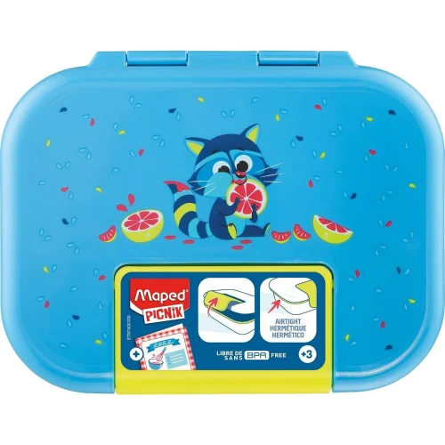Maped Picnic Φαγητοδοχείο Ecozen Miniz Γαλάζιο Rakoon 900ml