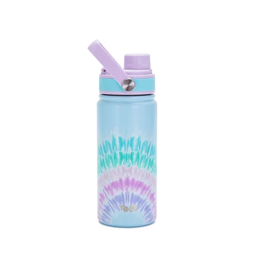 Yolo Μεταλλικό Θερμός με Λαβή 500ml Rainbow Tie Dye