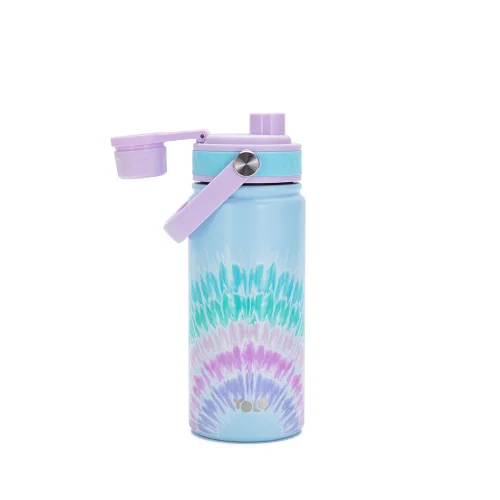 Yolo Μεταλλικό Θερμός με Λαβή 500ml Rainbow Tie Dye