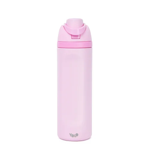 Yolo Μεταλλικό Θερμός 2 σε 1 Pink 700ml