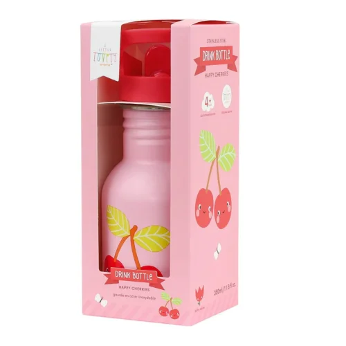 A Little Lovely Company Μπουκάλι από Ανοξείδωτο Ατσάλι Happy Cherries 350ml