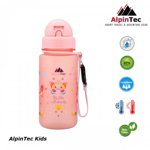 AlpinTec Παγούρι Tritan με Καλαμάκι 400ml Butterfly