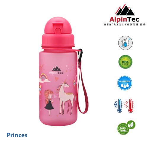 AlpinTec Παγούρι Tritan με Καλαμάκι 400ml Princess