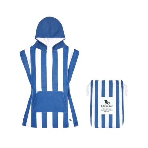 Dock & Bay Παιδικό Πόντσο Quickdry Whitsunday Blue Microfiber 6-10 ετών