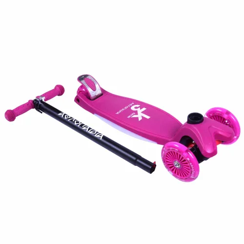 Αθλοπαιδιά Πατίνι Τρίτροχο με Φωτιζόμενη Βάση και Ροδάκια - Φούξια
