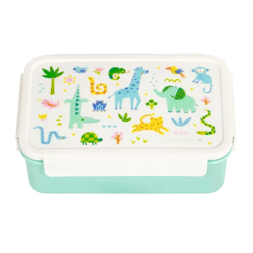 A Little Lovely Company Δοχείο Φαγητού Bento με Χωρίσματα Jungle 1.2L