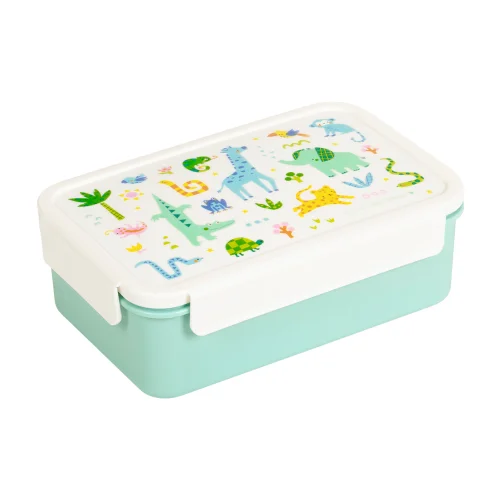 A Little Lovely Company Δοχείο Φαγητού Bento με Χωρίσματα Jungle 1.2L
