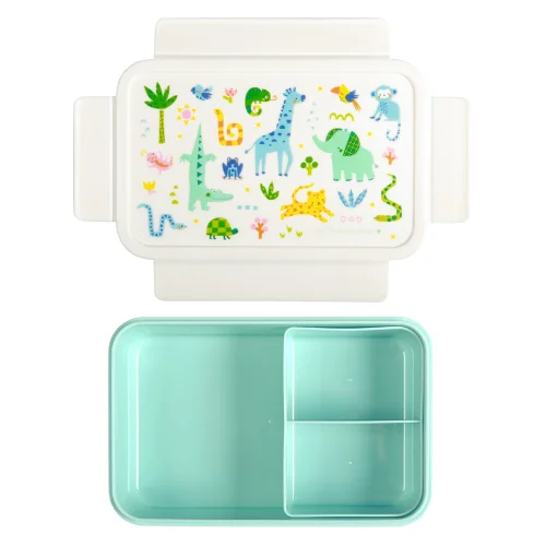 A Little Lovely Company Δοχείο Φαγητού Bento με Χωρίσματα Jungle 1.2L