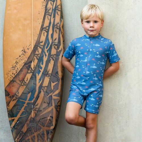 Fresk Ολόσωμο Μαγιό Σορτς με Προστασία UV50 Shark Νο 5-6 ετών