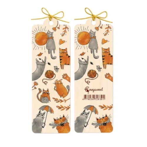 Cozywood Ξύλινος Σελιδοδείκτης Kitty Stories