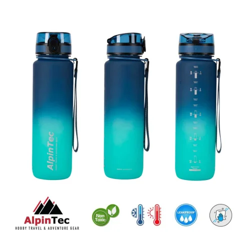 Alpin Tec Παγούρι 1000ml Tritan Bicolor Blue Green