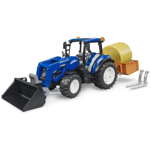 Bruder Τρακτέρ New Holland T5.120 με Φορτωτή, Πλατφόρμα & Αχυρόμπαλα