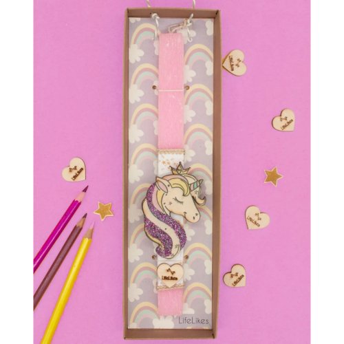 Λαμπάδα Χαρούμενος Μονόκερος σε Κουτί