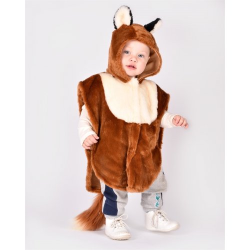 Den Goda Fen Μίνι Χνουδωτή Κάπα Αλεπού Νο 1-4 ετών