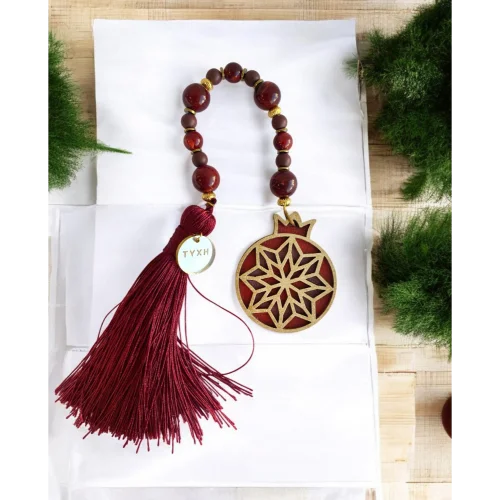 Γούρι Μωσαϊκό Ρόδι Ροζ Κόκκινο