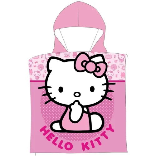 Dimcol Πόντσο Θαλάσσης Quick Dry Sanrio Hello Kitty 50x100 Pink