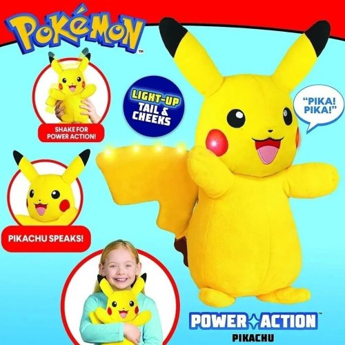 Jazwares Λούτρινο Pokemon Pikachu με Ήχους & Φως