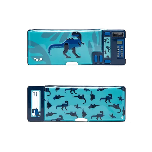Yolo Retro Κασετίνα με Κομπιουτεράκι Light Blue Dino