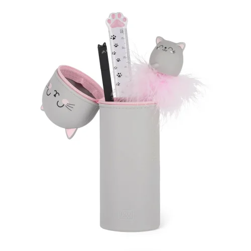 Legami Soft Silicone 2 σε 1 Κασετίνα Βαρελάκι Kawaii Kitty
