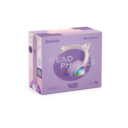 Kiddoboo Delulu Bluetooth Headphones DiscoBeats - Pink