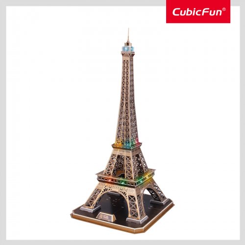 Cubic Fun 3D Παζλ Eiffel Tower με Φωτισμό Led 82 τεμ. - 3