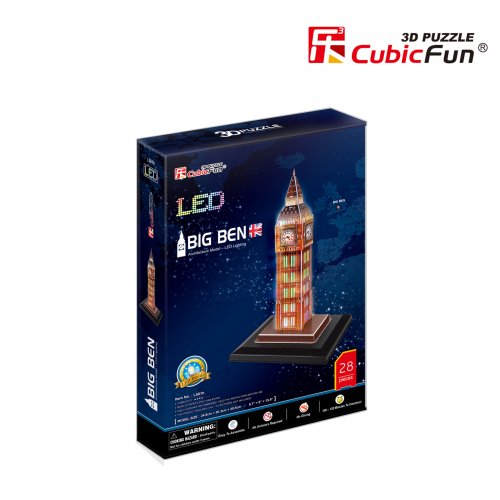 Cubic Fun 3D Παζλ Big Ben London με Φωτισμό Led 28 τεμ. - 2
