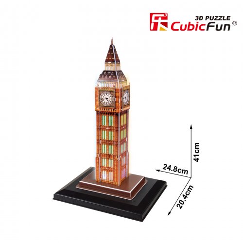 Cubic Fun 3D Παζλ Big Ben London με Φωτισμό Led 28 τεμ. - 3