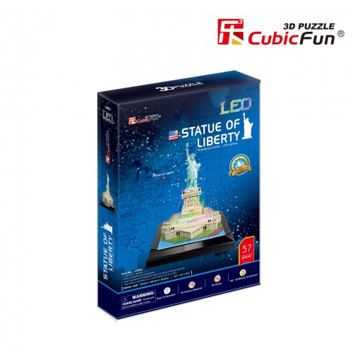 Cubic Fun 3D Παζλ Statue Of Liberty με Φωτισμό Led 37 τεμ. - 2