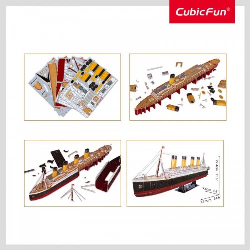 Cubic Fun 3D Παζλ Titanic με φωτισμό Led 226 τεμ. - 4