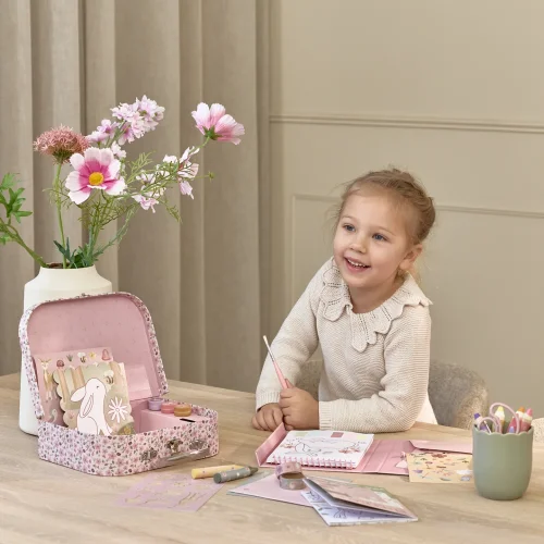 Little Dutch Σετ Ζωγραφικής Κατασκευών σε Βαλιτσάκι Rosa Fairy Garden
