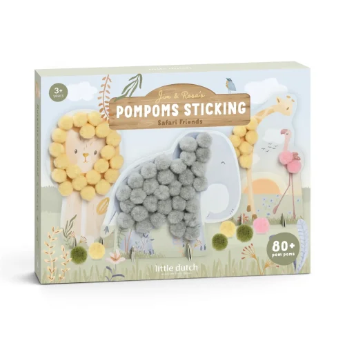 Little Dutch Κάρτες με Pom Pom Safari Friends
