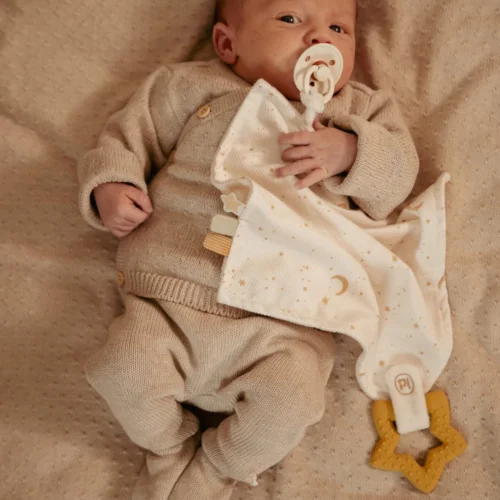 Little Dutch Υφασμάτινο Ντουντού με Μασητικό Newborn Naturals