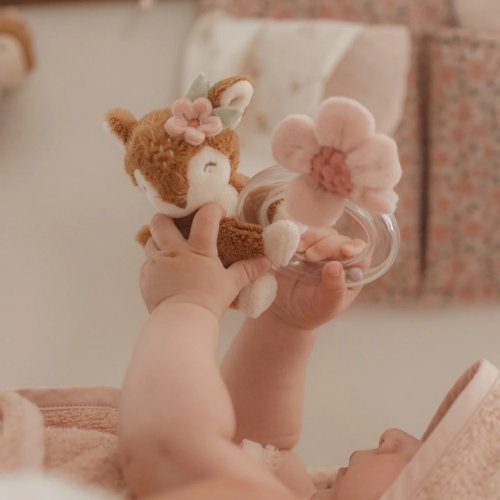 Little Dutch Υφασμάτινη Κουδουνίστρα Ελαφάκι με Κρίκο Fairy Garden