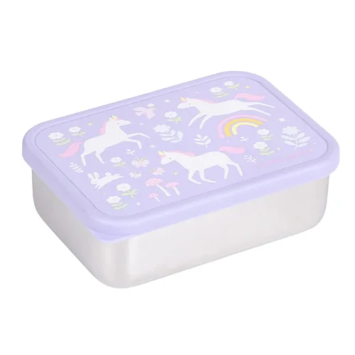 A Little Lovely Company Δοχείο Φαγητού από Ανοξείδωτο Ατσάλι Unicorn Dreams 900ml
