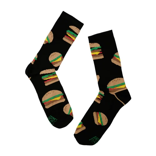 Dirty Socks  Unisex Κάλτσες Humburger Black