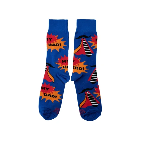 Dirty Socks Κάλτσες My dad My Ηero Βlue