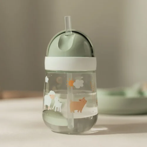Little Dutch Εκπαιδευτικό Ποτηράκι με Καλαμάκι Little Farm 300ml
