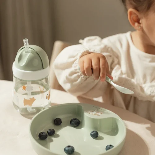 Little Dutch Εκπαιδευτικό Ποτηράκι με Καλαμάκι Little Farm 300ml