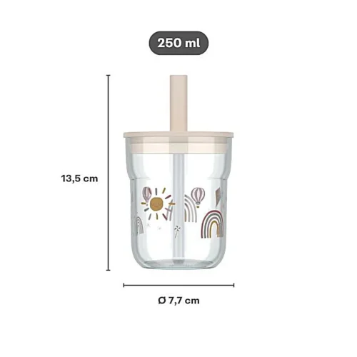 Little Dutch Παιδικό Ποτήρι με Καλαμάκι Mio 250ml Little Farm