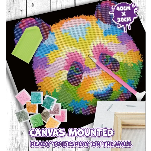 Splat Planet Σετ Diamond Painting Panda σε Καμβά με Τελάρο