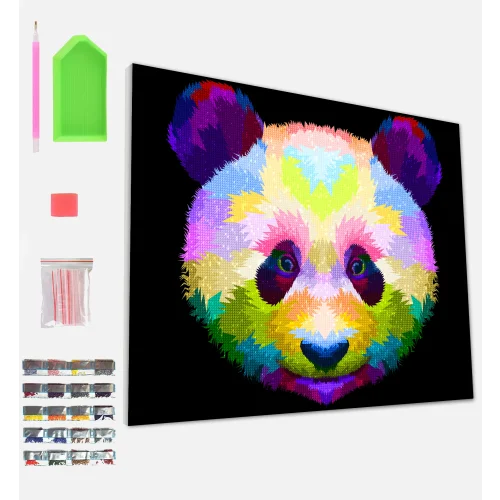 Splat Planet Σετ Diamond Painting Panda σε Καμβά με Τελάρο