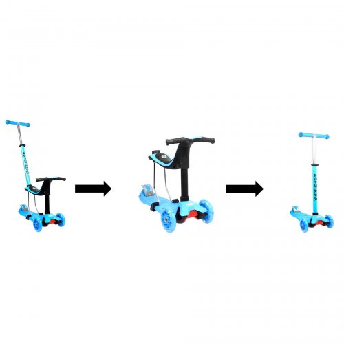Αθλοπαιδιά Πατίνι Πολυμορφικό 3 σε 1 Μπλε