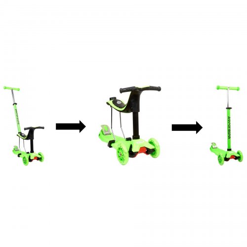 Αθλοπαιδιά Πατίνι Πολυμορφικό 3 σε 1 Πράσινο