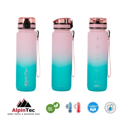 Alpin Tec Παγούρι 1000ml Tritan Bicolor Pink/Ciel