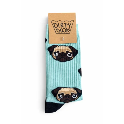 Dirty Socks Unisex Κάλτσες Pug Dog Mint