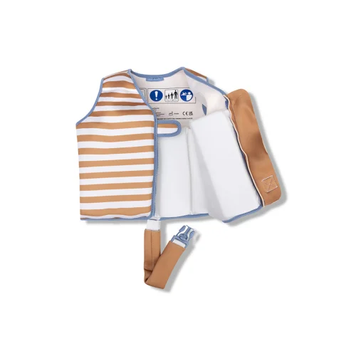 Swim Essentials Σωσίβιο Γιλέκο Κολύμβησης με Ιμάντα Ασφαλείας Brown White Striped 3-6 ετών