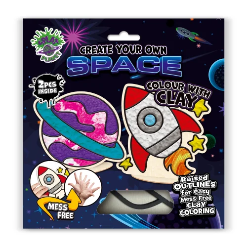 Splat Planet Mess Free Σετ Χειροτεχνίας με Πηλό Space
